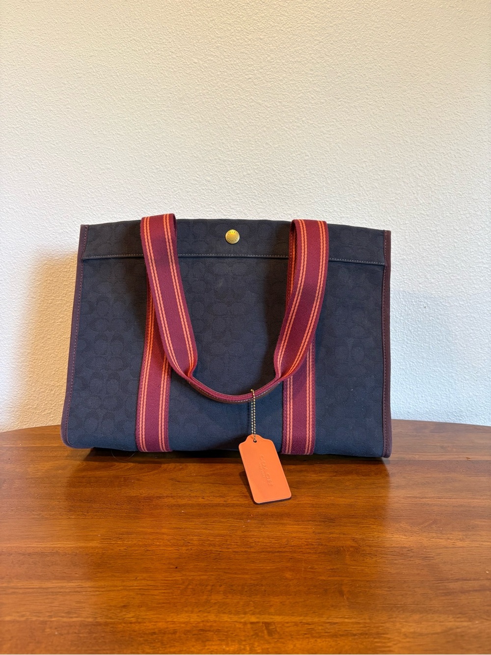 Coach Signature Canvas Spin Tote